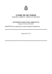 Direzione Ambiente - Mobilità e trasporti - Comune di Terni