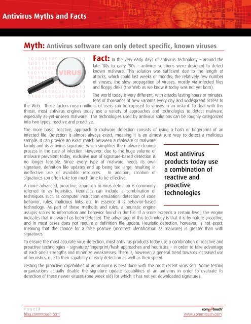 Antivirus Myths and Facts - Commtouch