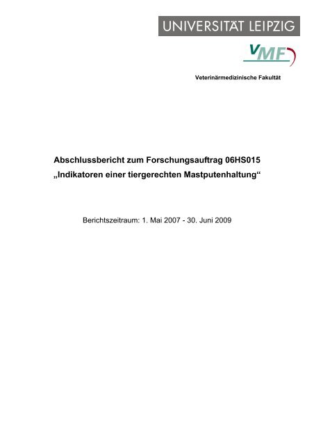 Abschlussbericht zum Forschungsauftrag 06HS015 „Indikatoren - BLE