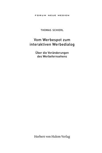Vom Werbespot zum interaktiven Werbedialog