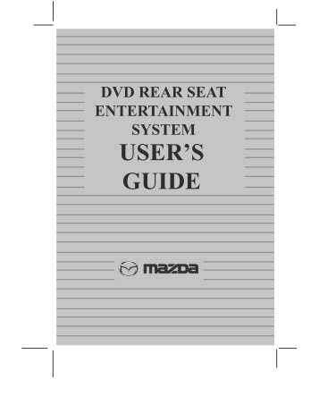 USER'S GUIDE - Mazda