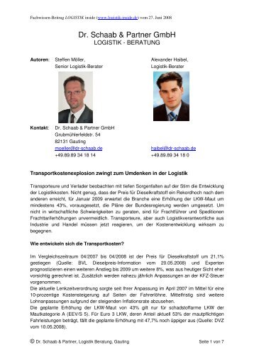 Dr. Schaab & Partner GmbH - Verkehrsrundschau