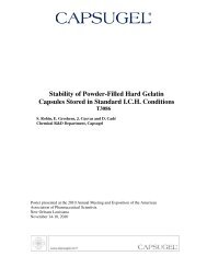 Stability of Powder-Filled Hard Gelatin Capsules Stored ... - Capsugel