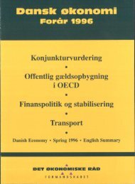 Dansk Ã¸konomi, forÃ¥r 1996 - De Ãkonomiske RÃ¥d