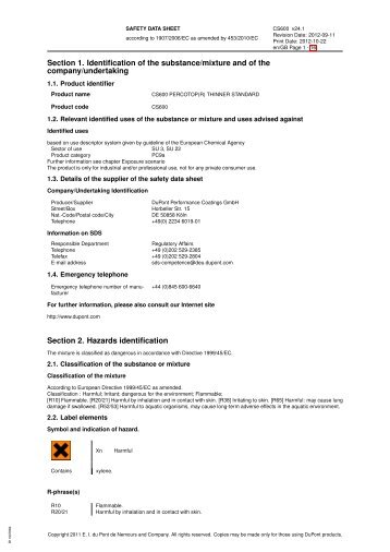 Material Safety Data Sheet - Movac Group Limited