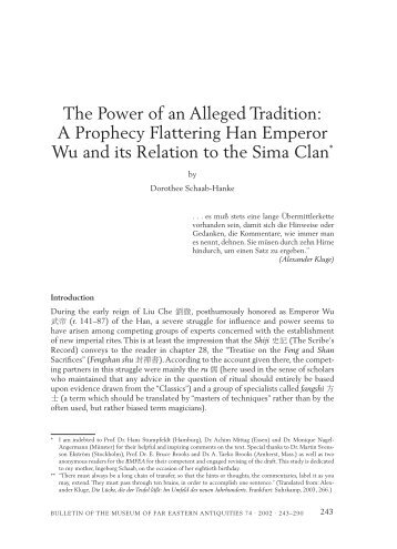 The Power of an Alleged Tradition - CHINA Buchservice