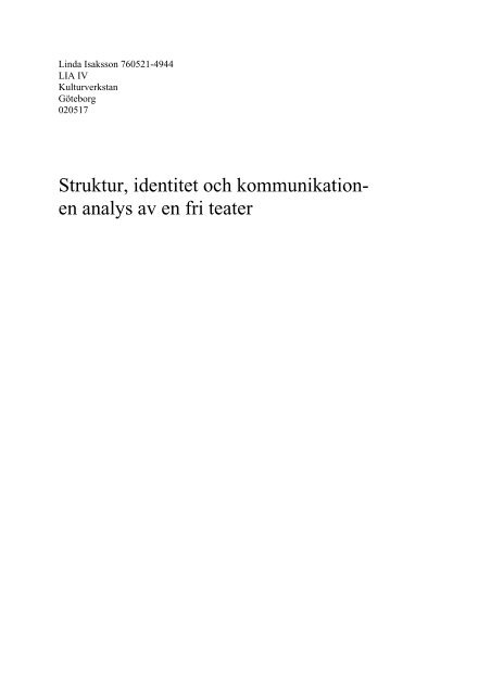 LIA IV Rapport 2002 - Kulturverkstan