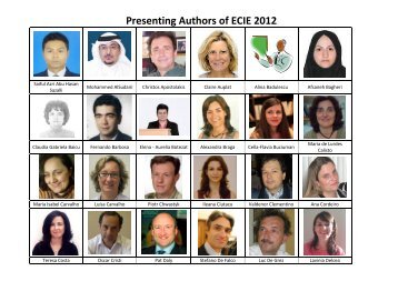 Presenting Authors of ECIE 2012 - Academic Conferences Limited