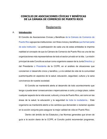 reglamento concilio asociaciones civicas y beneficas - CÃ¡mara de ...