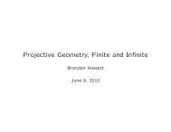 Projective Geometry, Finite and Infinite