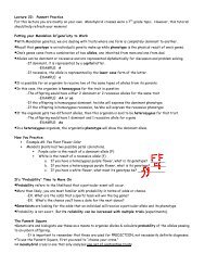 Lecture 22 Punnett Squares ANSWERED - Hart High School