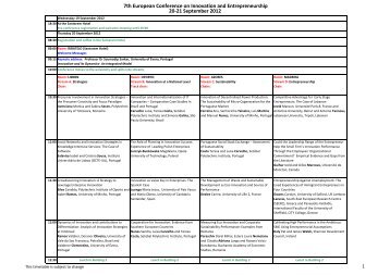 ECIE 2012 timetable-0910.xlsx - Academic Conferences Limited