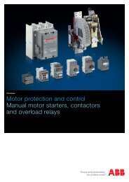 ABB Control Inc. A Line Contactors DLA starters Overload relays ...