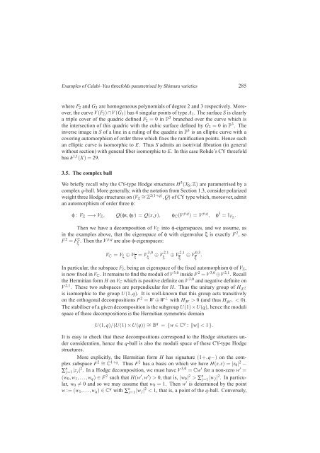 Examples of Calabi-Yau threefolds parametrised by Shimura varieties