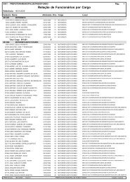 RelatÃ³rio: FPRE106.COL - Prefeitura Municipal de Passo Fundo