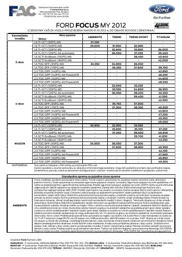 FORD FOCUS 1.1.2012.pdf - AUTOPIJACA-NOVA VOZILA - AUTI.BA