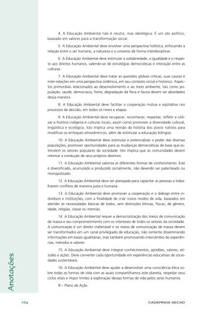 Educação Ambiental: aprendizes de sustentabilidade - Ministério da ...