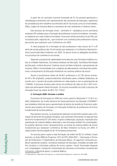 Educação Ambiental: aprendizes de sustentabilidade - Ministério da ...