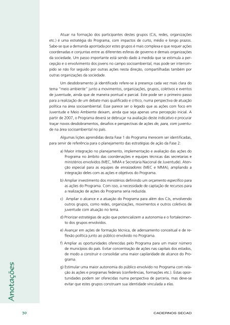 Educação Ambiental: aprendizes de sustentabilidade - Ministério da ...