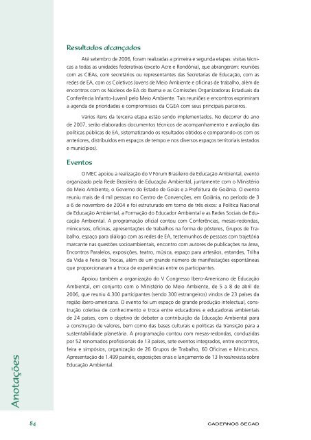 Educação Ambiental: aprendizes de sustentabilidade - Ministério da ...