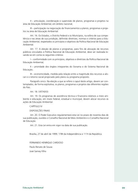 Educação Ambiental: aprendizes de sustentabilidade - Ministério da ...