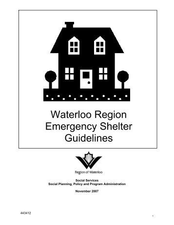 Waterloo Region Emergency Shelter Guidelines - Social Services