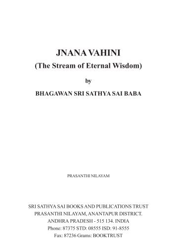 JNANA VAHINI - Sssbpt.info