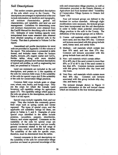 The Soils of Elgin County - Agriculture and Agri-Food Canada