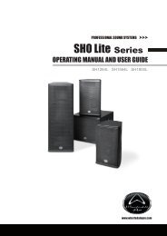 SHO Lite Series UserManual - Wharfedale Pro