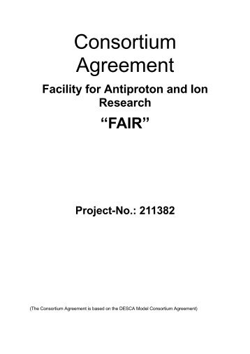 CONSORTIUM AGREEMENT - FAIR