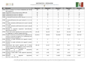 MATEMATICA -‐ OPERAZIONI