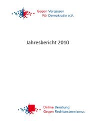 Jahresbericht 2010-Druck - Gegen Vergessen