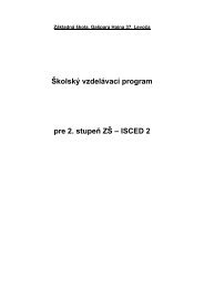 Å kolskÃ½ vzdelÃ¡vacÃ­ program pre 2. stupeÅ ZÅ  â ISCED 2