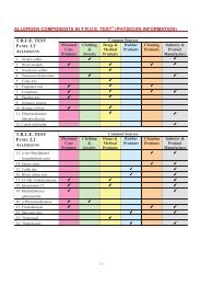 ALLERGEN COMPONENTS IN TRUE TEST (PHYSICIAN ...