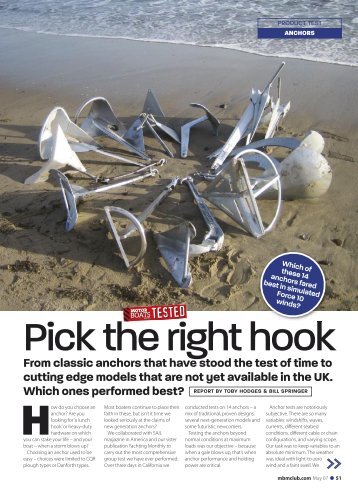 Pick the Right Hook: Motor Boats Monthly anchor ... - Marinestore