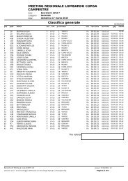 MEETING REGIONALE LOMBARDO CORSA CAMPESTRE ...