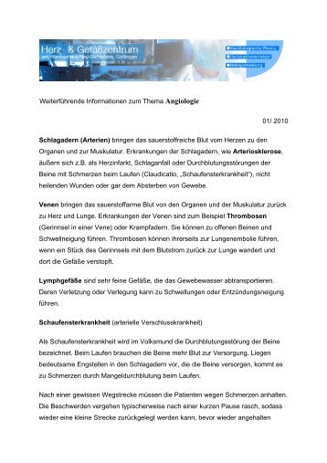 Downloadtext Angiologie - HGZ-Göttingen