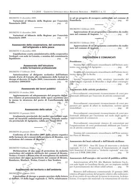 N. 11-VenerdÃ¬ 5 Marzo 2010 (PDF) - Gazzetta Ufficiale della ...