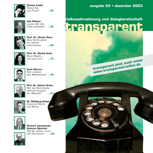 Neue Regeln – und was nun? - transparent