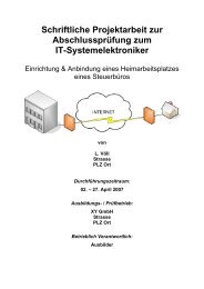 Schriftliche Projektarbeit Zur Abschlussprüfung Zum IT ... - ifpaprojekt