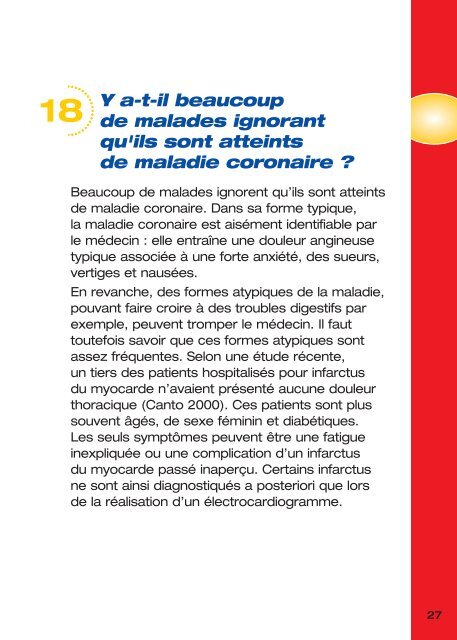 Maladie Coronaire et Infarctus Du Myocarde (IDM) - PrÃ©vention des ...