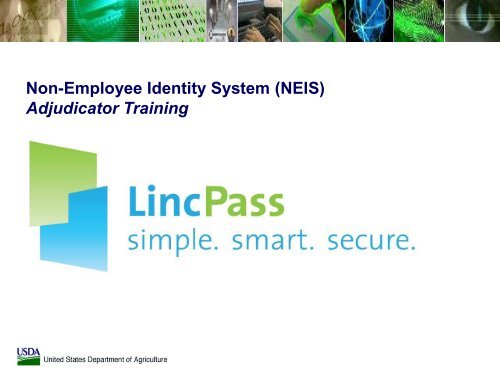 Non-Employee Identity System &#40;NEIS&#41; - USDA HSPD-12 Information