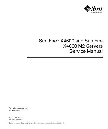 Sun Fire X4600 and Sun Fire X4600 M2 Servers Service Manual