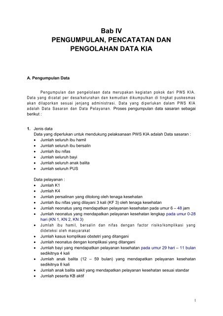 Bab IV PENGUMPULAN, PENCATATAN DAN ... - Blog Staff UI