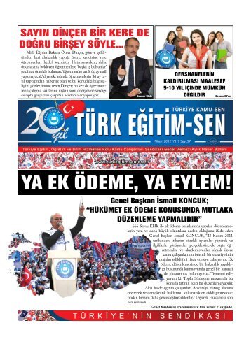 YA EK ÃDEME, YA EYLEM! - TÃ¼rk EÄitim-Sen