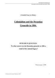 50 Excellent Extended Essays Colonialism and the Rwandan ...
