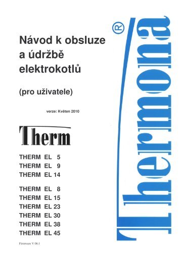 THERM EL 5, 8, 9, 14, 15, 23, 30, 38, 45 - Thermona