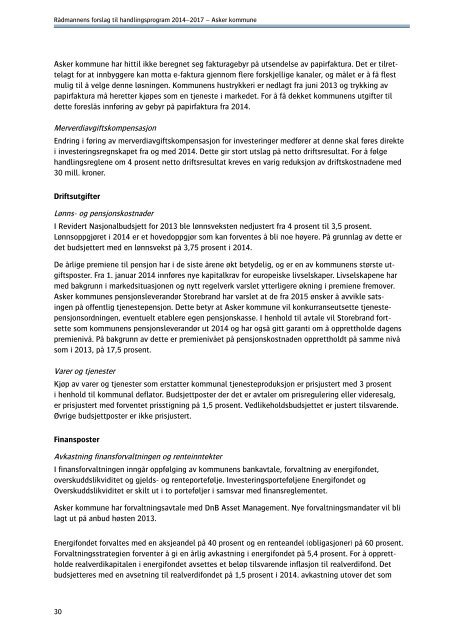 RÃ¥dmannens forslag til handlingsprogram - Asker kommune
