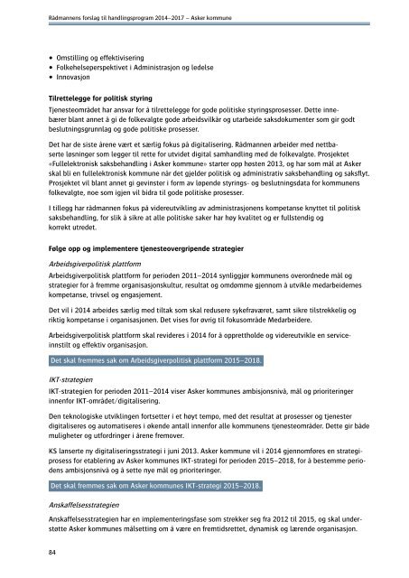 RÃ¥dmannens forslag til handlingsprogram - Asker kommune