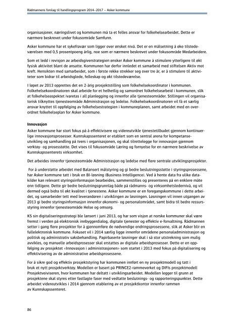 RÃ¥dmannens forslag til handlingsprogram - Asker kommune